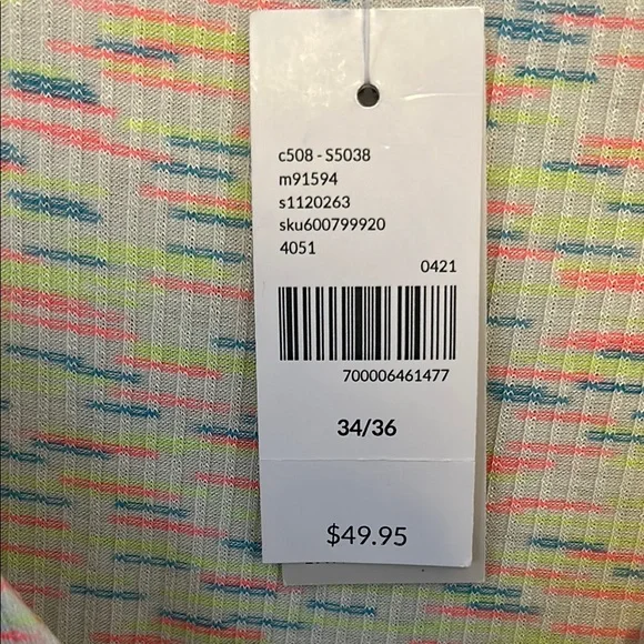 Lane Bryant Multicolored Neon Relaxed Short Sleeve Tee – Plus Size 6X (34-36 NWT - Picture 4 of 9